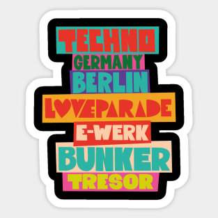 Rave Revival: Berlin's 90s Techno Scene Tribute Sticker